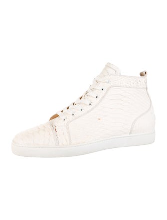 Christian Louboutin Spike Accents Python Sneakers