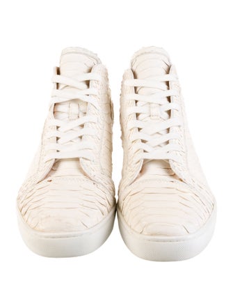 Christian Louboutin Spike Accents Python Sneakers