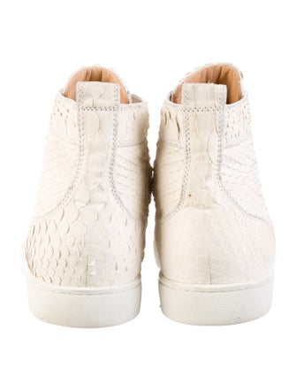 Christian Louboutin Spike Accents Python Sneakers