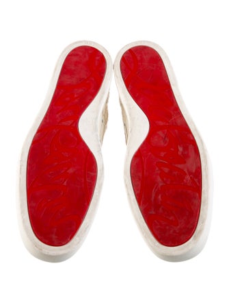 Christian Louboutin Spike Accents Python Sneakers