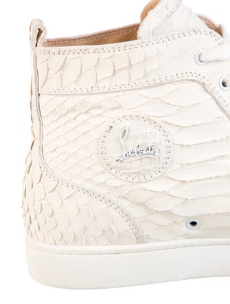 Christian Louboutin Spike Accents Python Sneakers