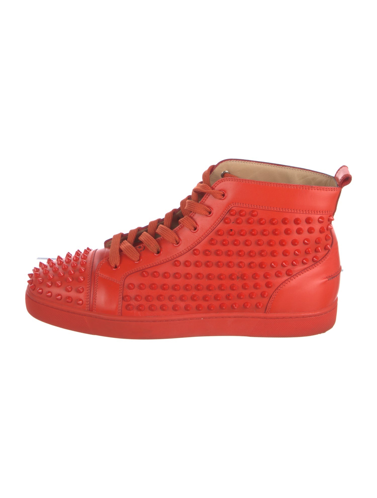 Christian Louboutin Spike Accents Leather Sneakers