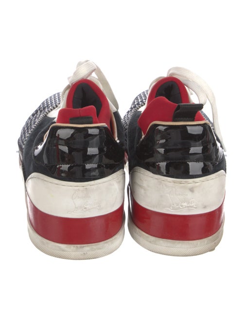 Christian Louboutin Suede Colorblock Pattern Sneakers
