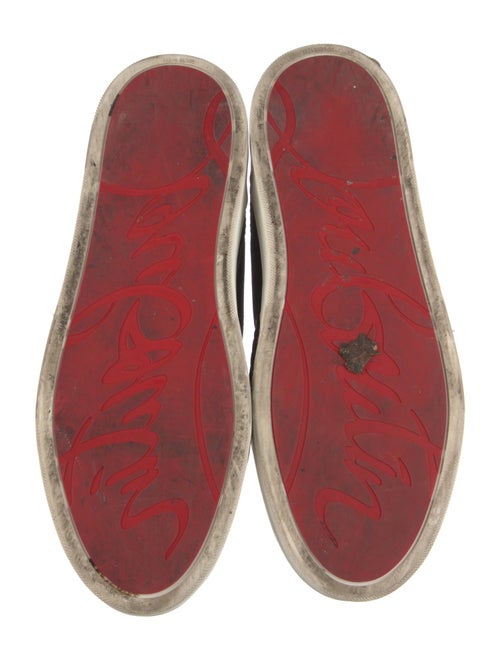 Christian Louboutin Suede Colorblock Pattern Sneakers