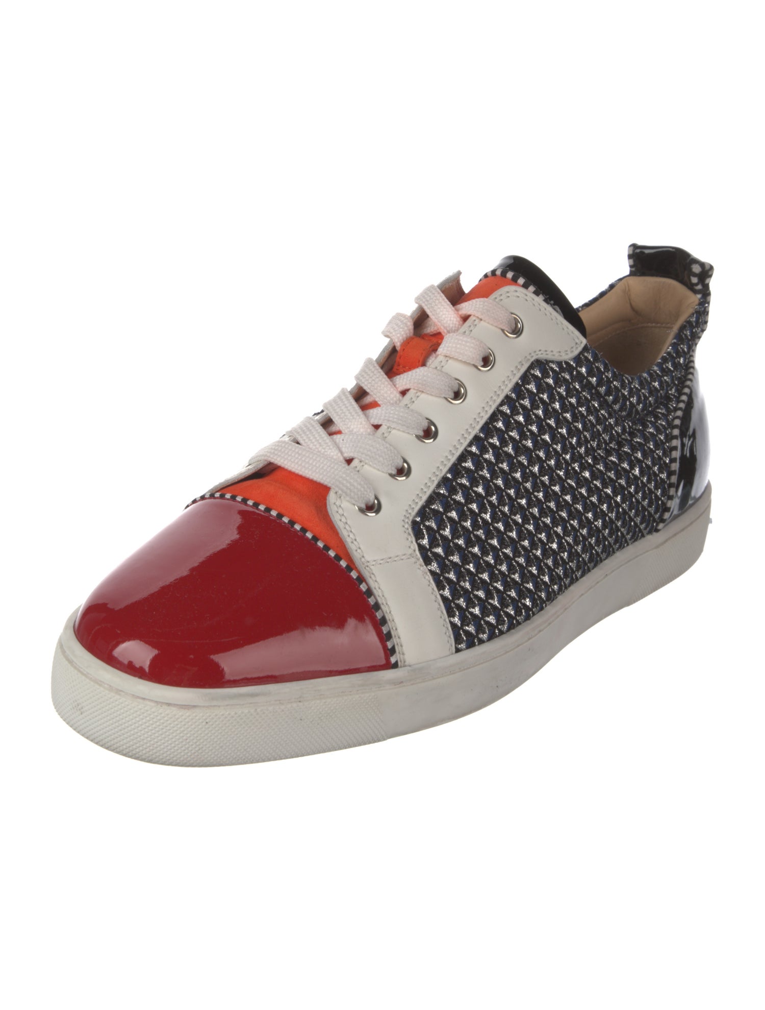 Christian Louboutin Printed Glitter Accents Sneakers