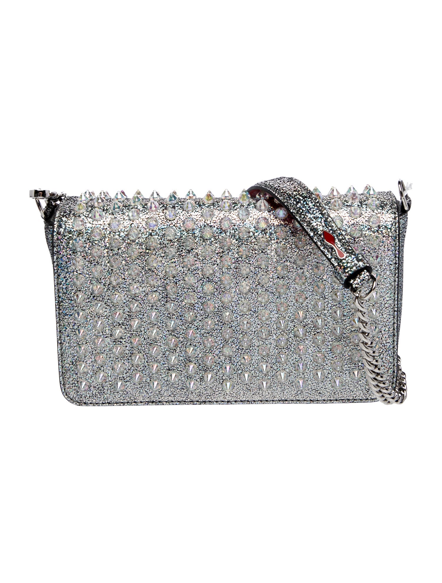 Christian Louboutin Glitter Zoompouch Spiked