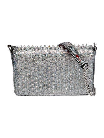Christian Louboutin Glitter Zoompouch Spiked