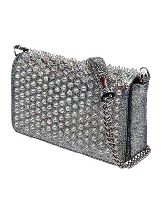 Christian Louboutin Glitter Zoompouch Spiked