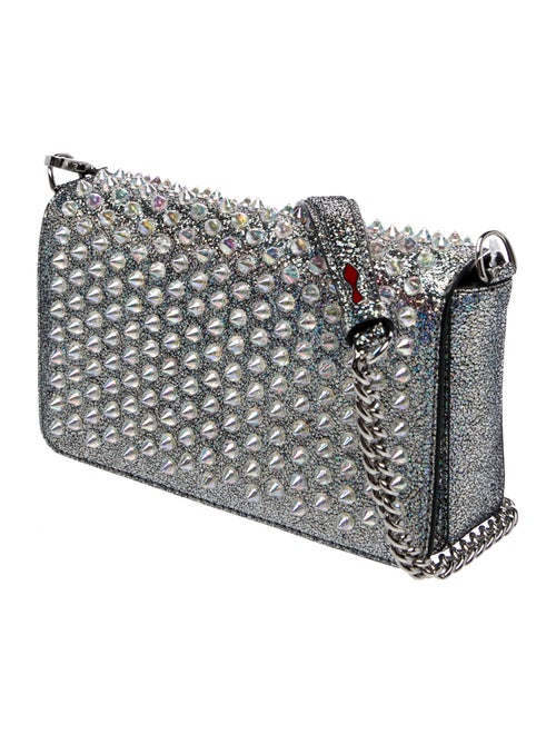 Christian Louboutin Glitter Zoompouch Spiked