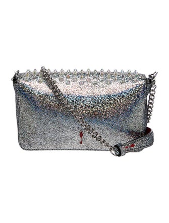 Christian Louboutin Glitter Zoompouch Spiked