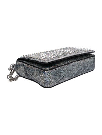 Christian Louboutin Glitter Zoompouch Spiked