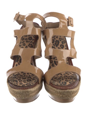 Christian Louboutin Patent Leather T-Strap Sandals