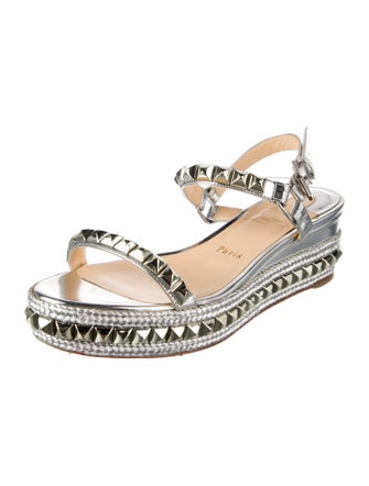 Christian Louboutin Pyraclou Rockstud Accents Espadrilles