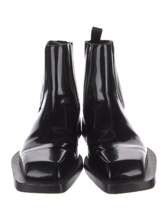 Christian Louboutin Patent Leather Chelsea Boots
