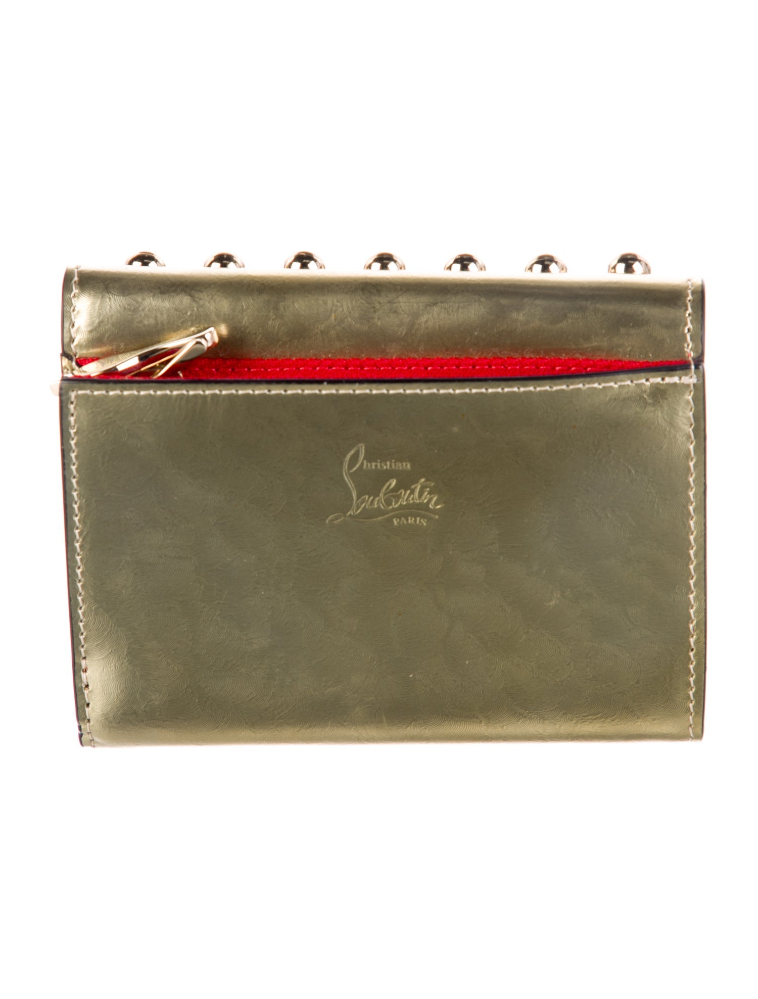 Christian Louboutin Leather Printed Compact Wallet