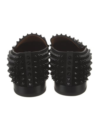 Christian Louboutin Spike Accents Suede Loafers