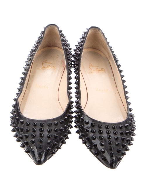 Christian Louboutin Spike Accents Leather Ballet Flats