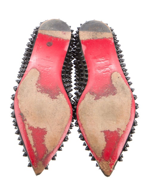 Christian Louboutin Spike Accents Leather Ballet Flats