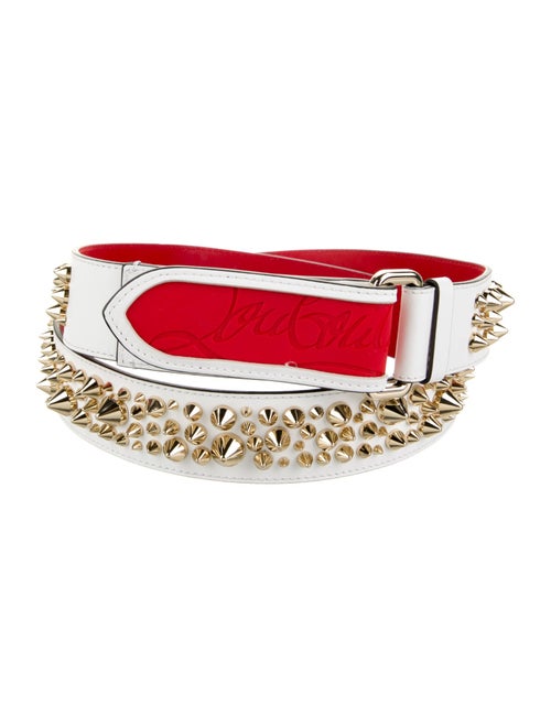 Christian Louboutin Spike Accents Leather Belt