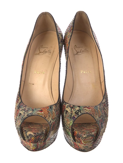 Christian Louboutin Python Animal Print Pumps