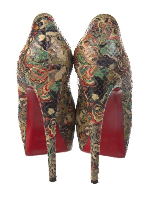 Christian Louboutin Python Animal Print Pumps