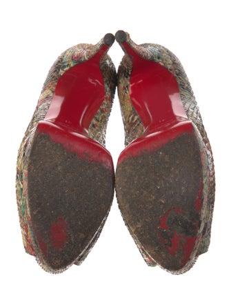 Christian Louboutin Python Animal Print Pumps