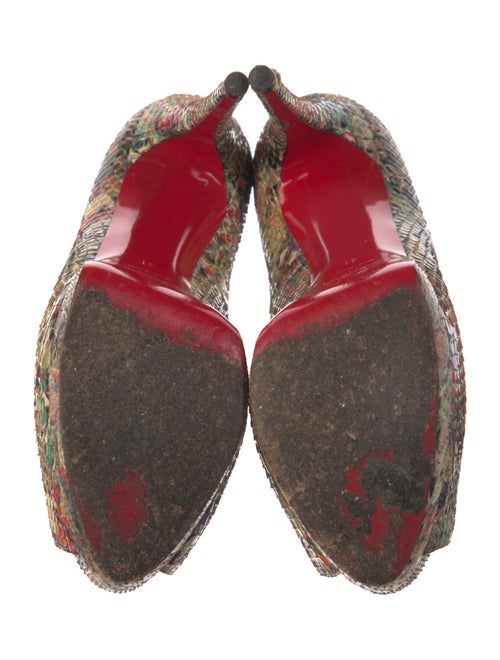 Christian Louboutin Python Animal Print Pumps