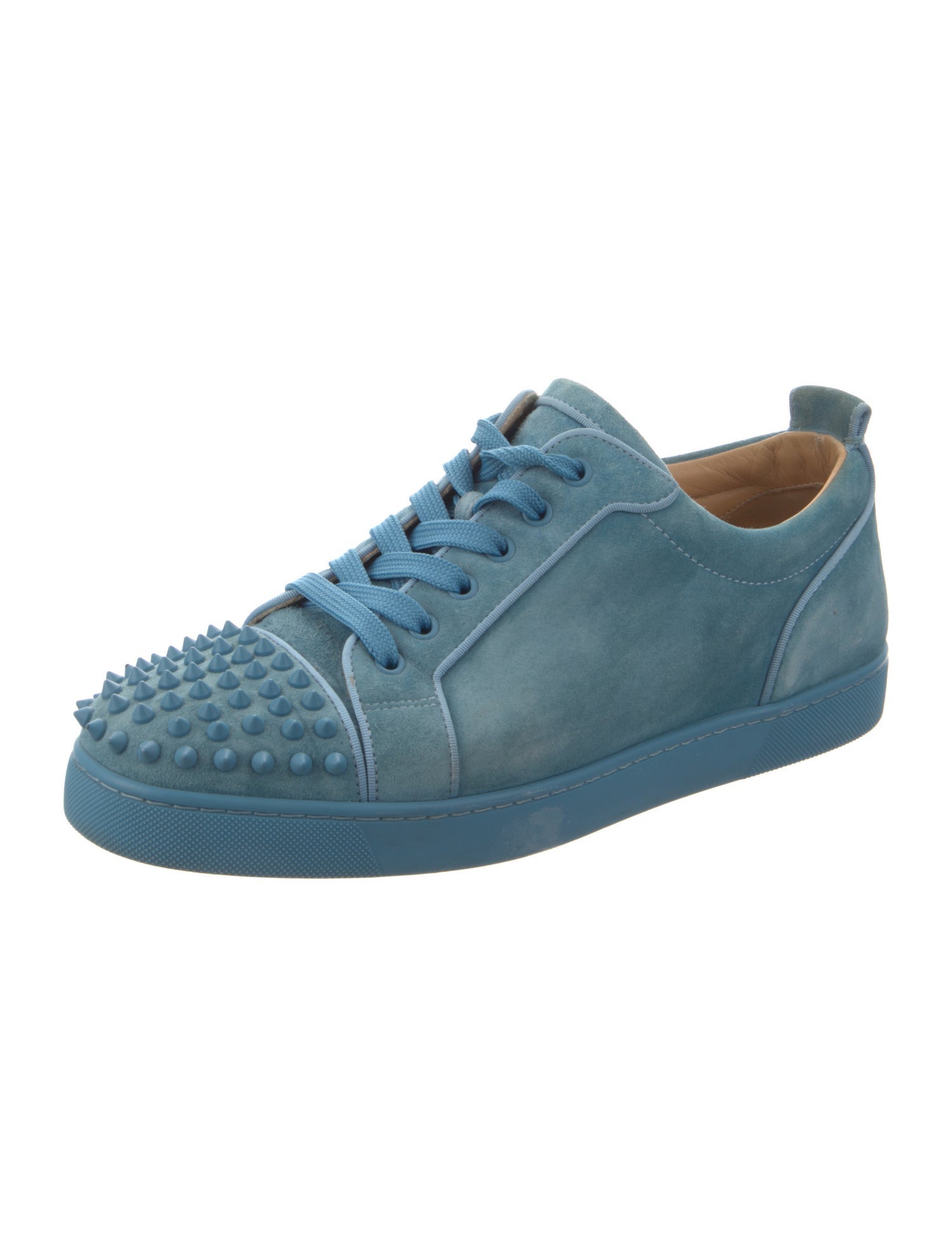 Christian Louboutin Spike Accents Suede Sneakers