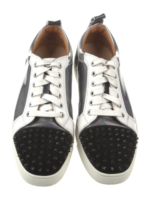 Christian Louboutin Spike Accents Colorblock Pattern Sneakers