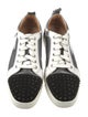 Christian Louboutin Spike Accents Colorblock Pattern Sneakers