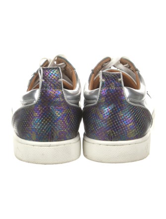 Christian Louboutin Spike Accents Colorblock Pattern Sneakers