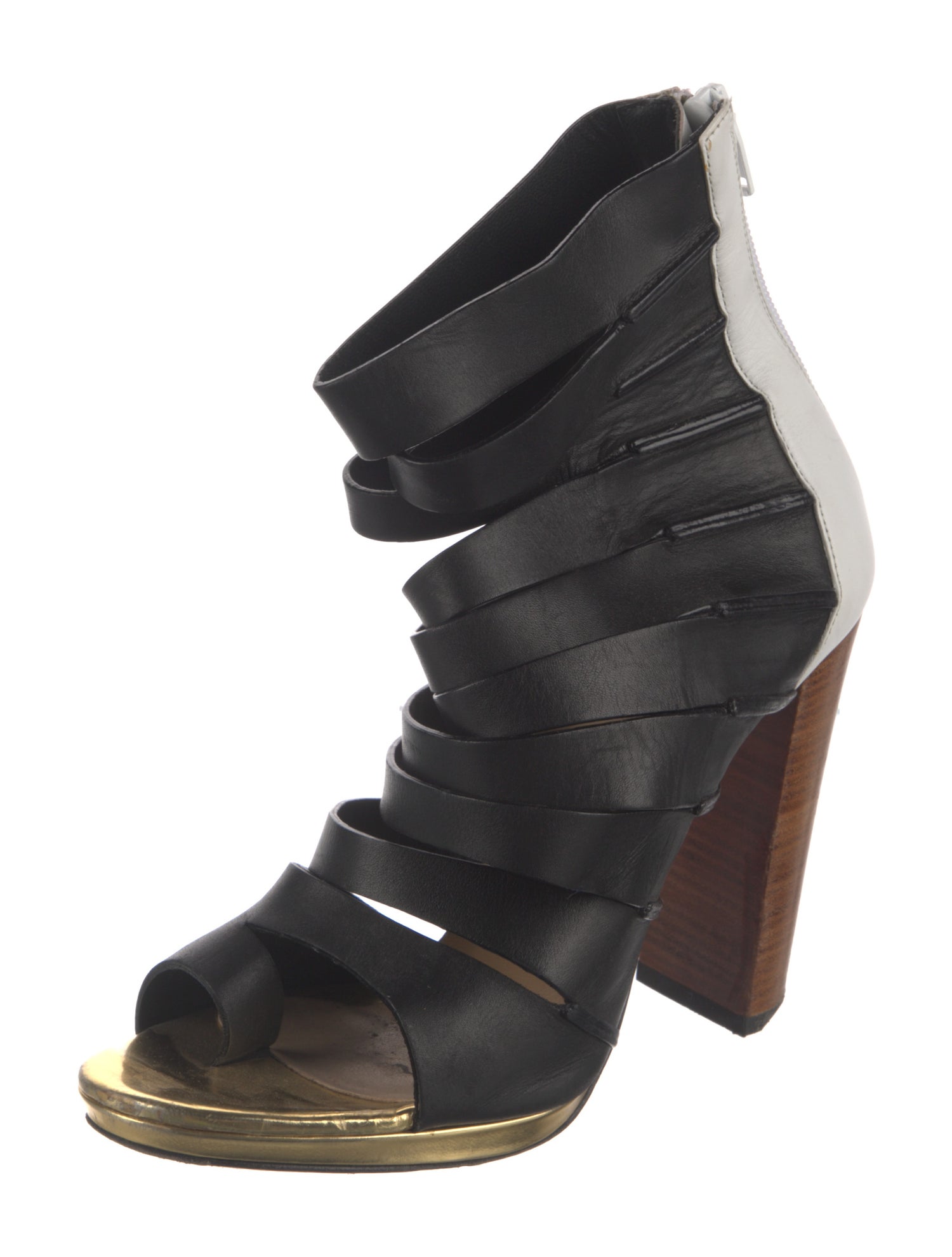 Christian Louboutin Leather Colorblock Pattern Boots