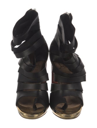 Christian Louboutin Leather Colorblock Pattern Boots