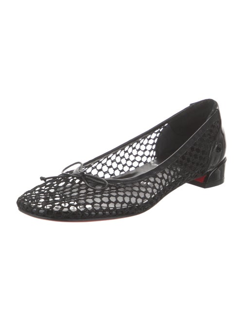Christian Louboutin Mesh Bow Accents Flats