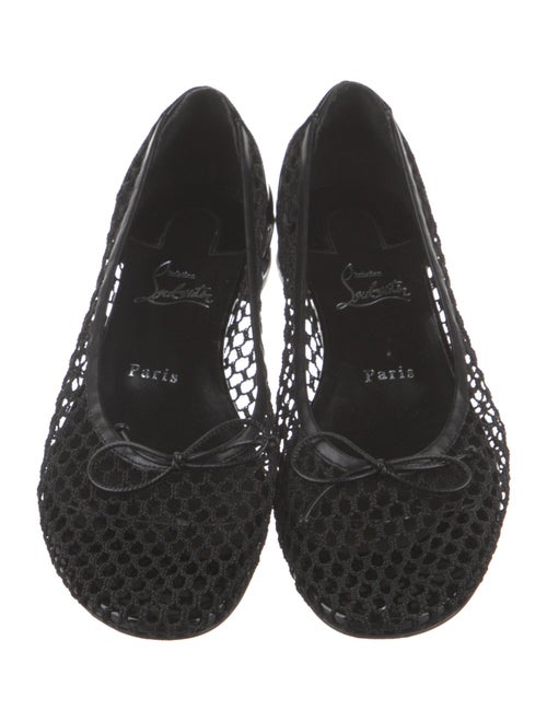 Christian Louboutin Mesh Bow Accents Flats