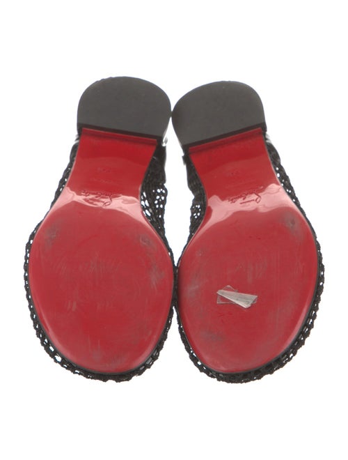 Christian Louboutin Mesh Bow Accents Flats