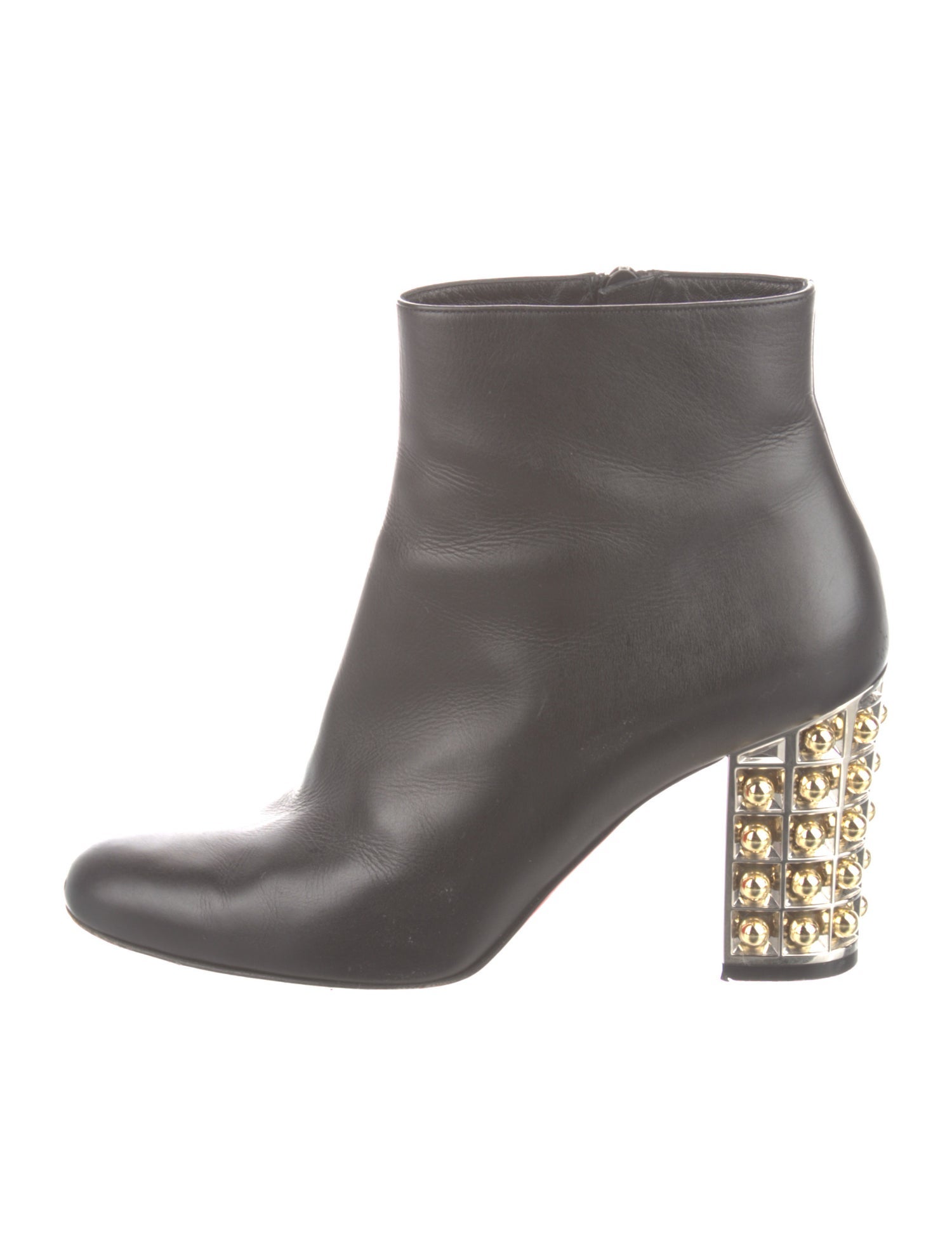 Christian Louboutin Leather Studded Accents Boots