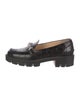 Christian Louboutin Leather Chain-Link Accents Loafers