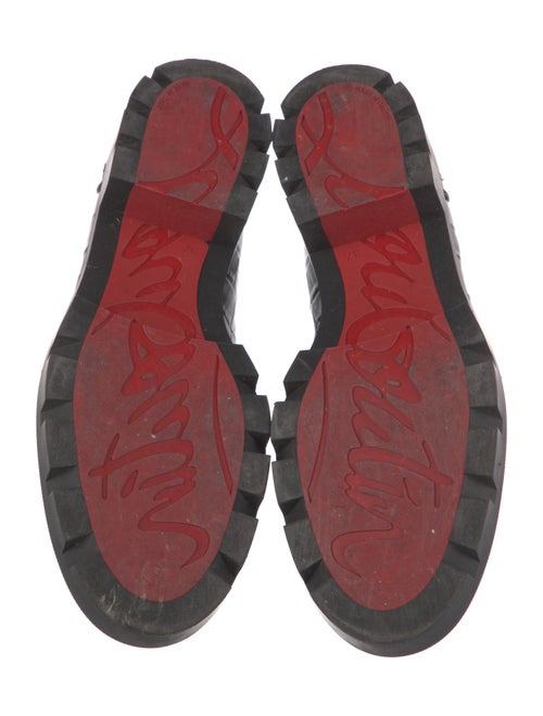 Christian Louboutin Leather Chain-Link Accents Loafers