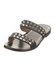 Christian Louboutin Leather Chain-Link Accents Slides