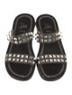 Christian Louboutin Leather Chain-Link Accents Slides