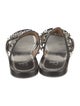Christian Louboutin Leather Chain-Link Accents Slides