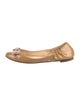 Christian Louboutin Patent Leather Bow Accents Ballet Flats