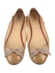 Christian Louboutin Patent Leather Bow Accents Ballet Flats