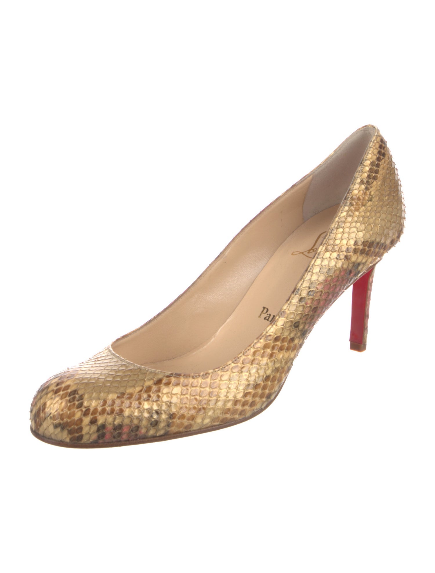 Christian Louboutin Python Animal Print Pumps