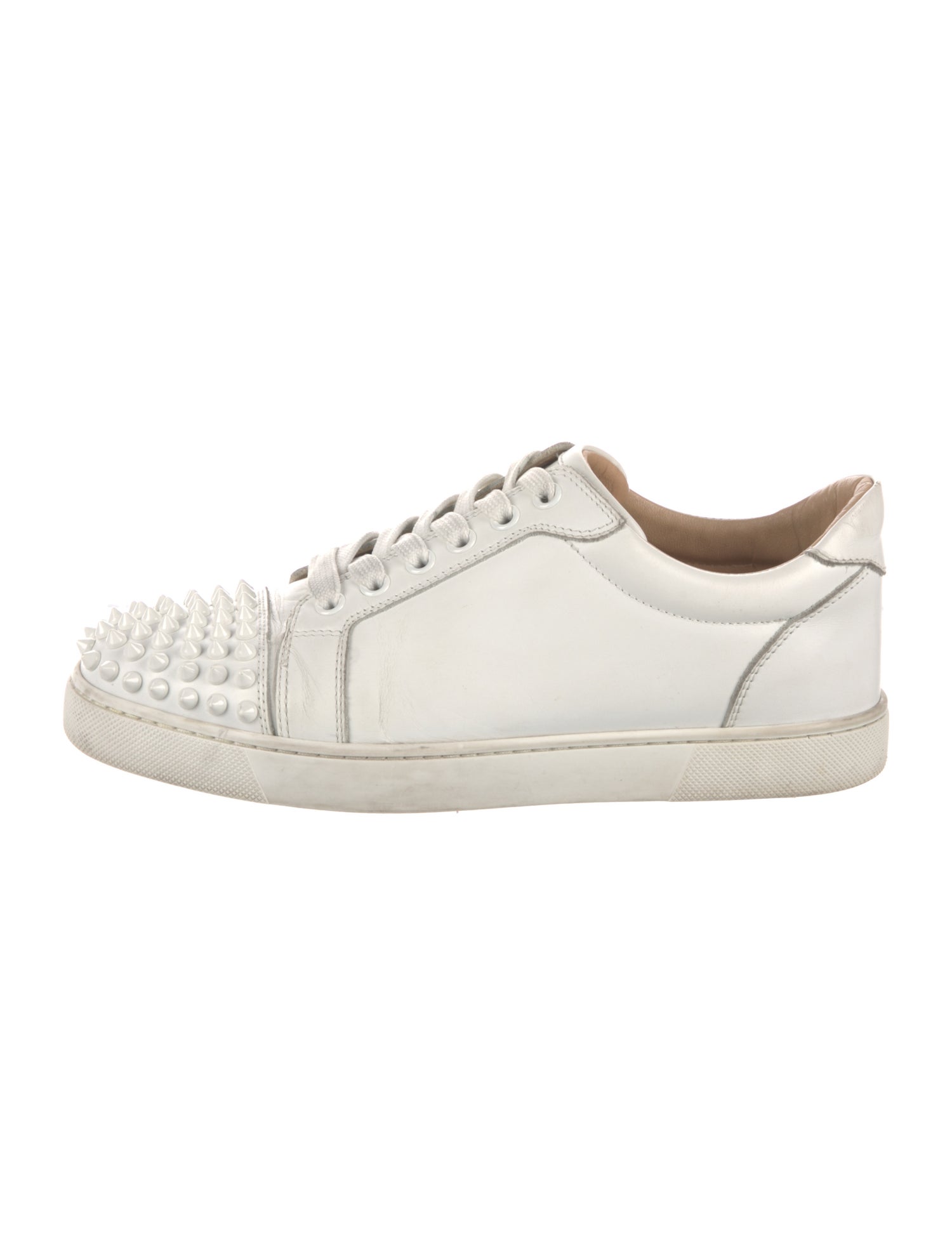 Christian Louboutin Spike Accents Leather Sneakers