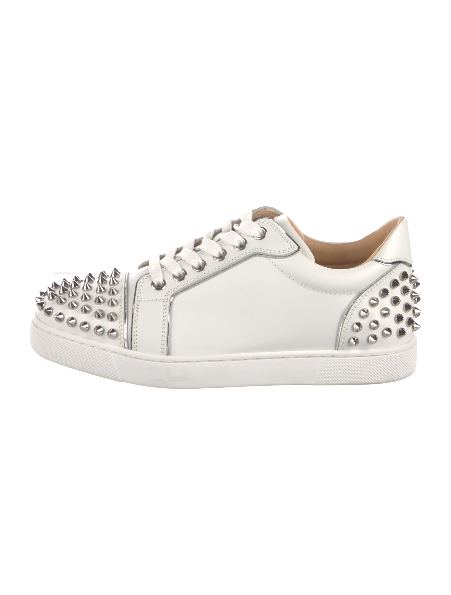 Christian Louboutin Spike Accents Leather Sneakers