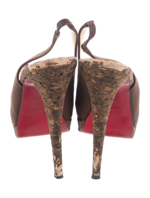 Christian Louboutin Canvas Slingback Sandals