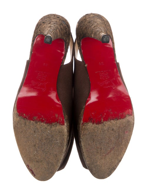 Christian Louboutin Canvas Slingback Sandals