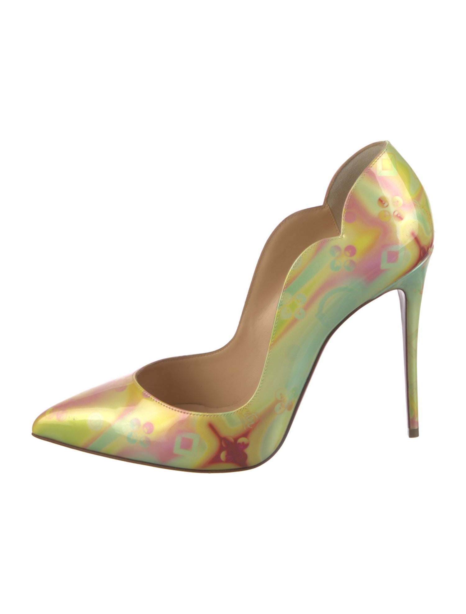 Christian Louboutin Patent Leather Tie-Dye Print Pumps